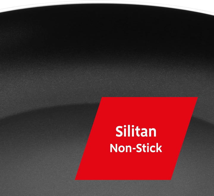 Silit Calabria Bratpfanne 24 cm Induktion, Edelstahlpfanne beschichtet, Edelstahlgriff, Antihaftbesc