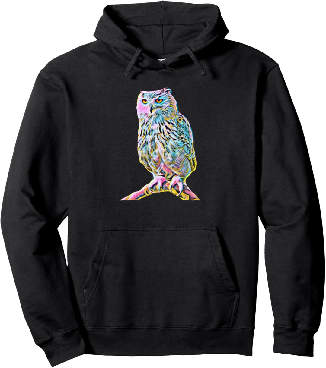 Eule Motiv Raubvogel Pullover Hoodie