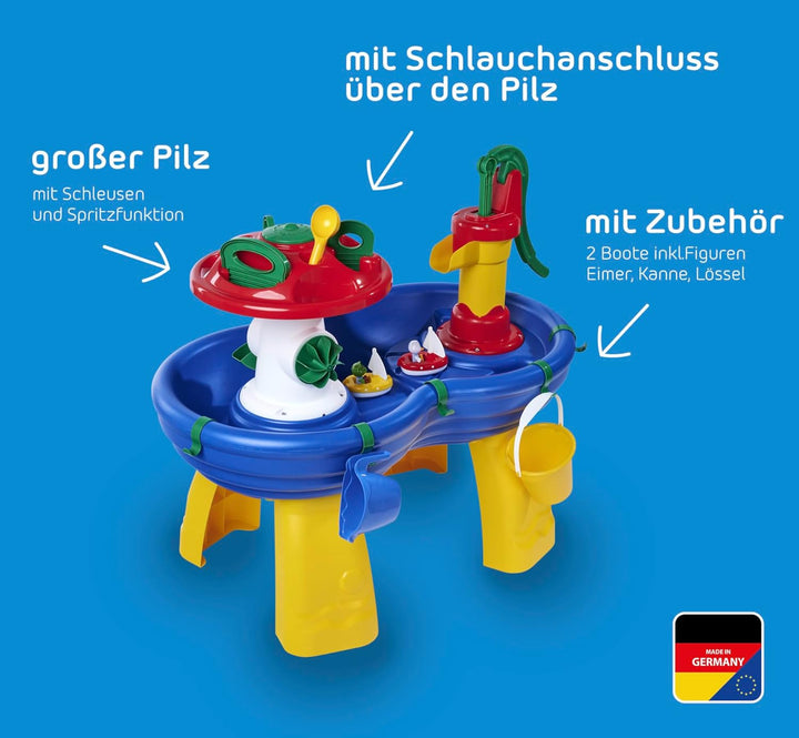 AquaPlay Wassertisch - grosses Outdoor-Wasserspiel (100 x 58 x 90 cm) für Kinder ab 3 Jahre, Wassers