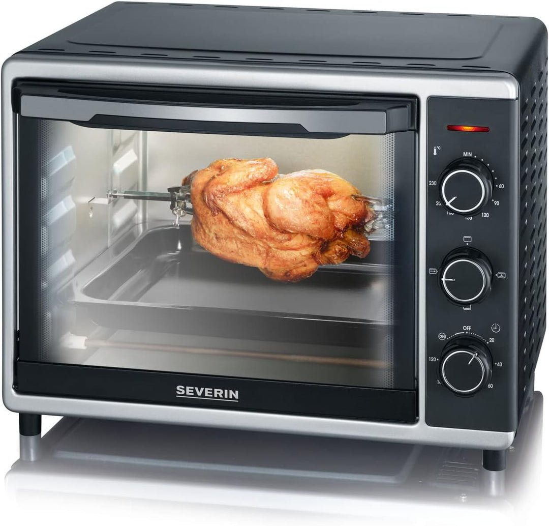 SEVERIN TO 2056 Back- und Toastofen mit Umluftfunktion (1.600 W, Inkl. Grillrost und Backblech, 30 L
