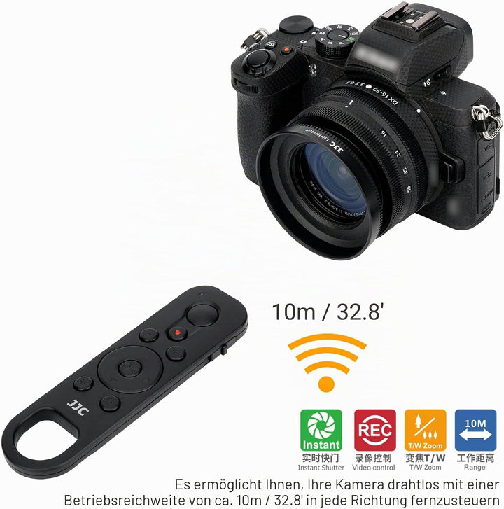 JJC ML-L7 Bluetooth Fernbedienung Kamera Kabellose Fernauslöser für Nikon Z5, Z30 Z6II, Z7II, Z FC Z