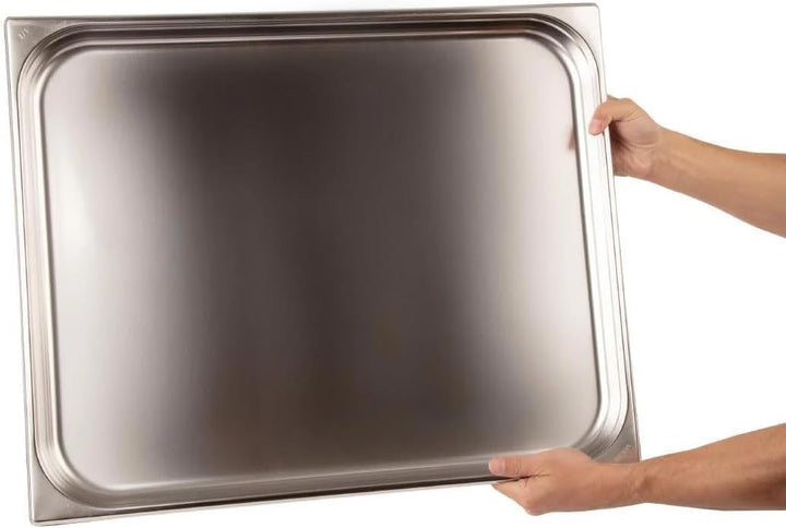 Vogue 2/1-Gastronorm-Wanne aus Edelstahl, 40 mm tiefer Nahrungsmittelbehälter 40(H) x 650(W) x 530(D