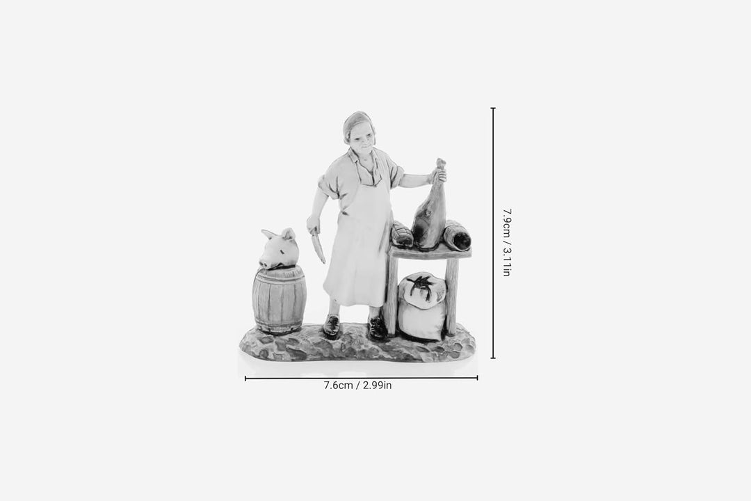 Moranduzzo Metzger für 8 cm Krippe – COMPACT 8 – Massstab 1:22 – Unzerstörbare Handbemalte Figur, St