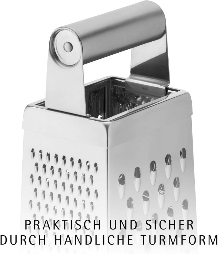 WMF Gourmet Vierkantreibe, 8 x 24 cm, Reibe Edelstahl, 4 Reibeflächen, ideal als Kartoffelreibe, Gem