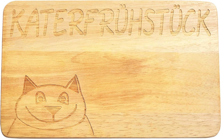 Brotbrett Katerfrühstück Frühstücksbrettchen Lasergravur Katze