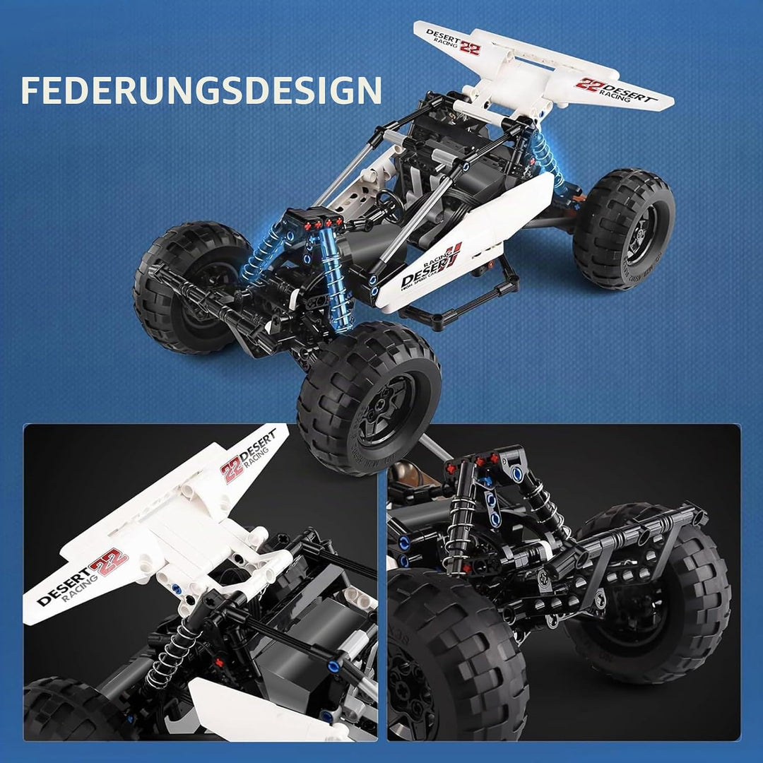Mould King 18001 Technische ferngesteuerte Auto-Bausteine, 394 Stück MOC-Steine, RC-Auto-Bausätze, G