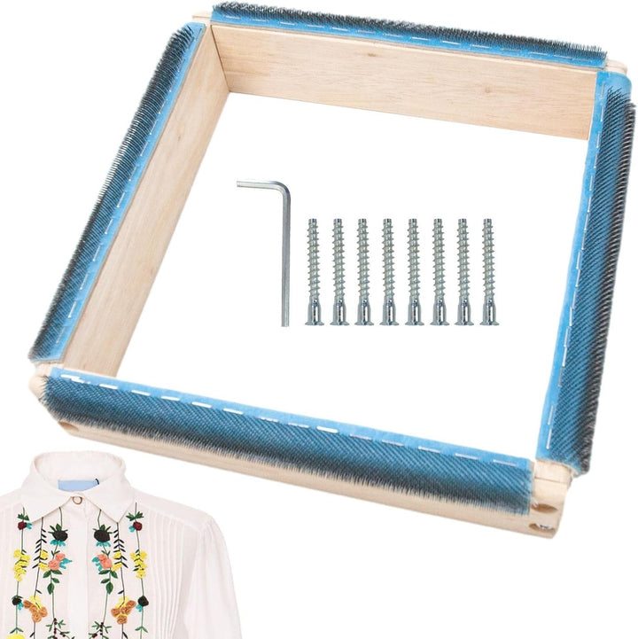 cypreason Quadratische Stickrahmen | Solider quadratischer Kreuzstichrahmen mit Nadel - Punch Needle