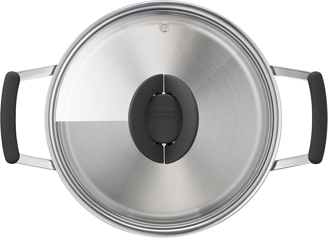 Tefal G7376S Opti'Space Topfset 6-teilig | Stielkasserolle 16 cm (inkl. Deckel) | Kochtöpfe 20/24 cm