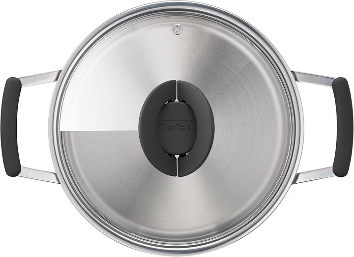 Tefal G7376S Opti'Space Topfset 6-teilig | Stielkasserolle 16 cm (inkl. Deckel) | Kochtöpfe 20/24 cm