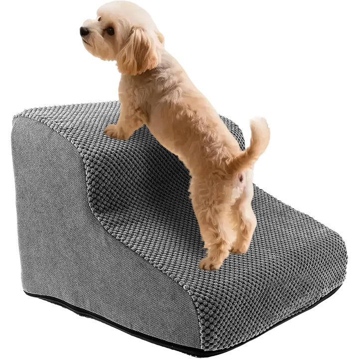 Hunde Treppe Bett 2 Stufen Haustiertreppe 30cm Hoch für Kleine Hunde Hundetreppe mit Waschbarem Bezu
