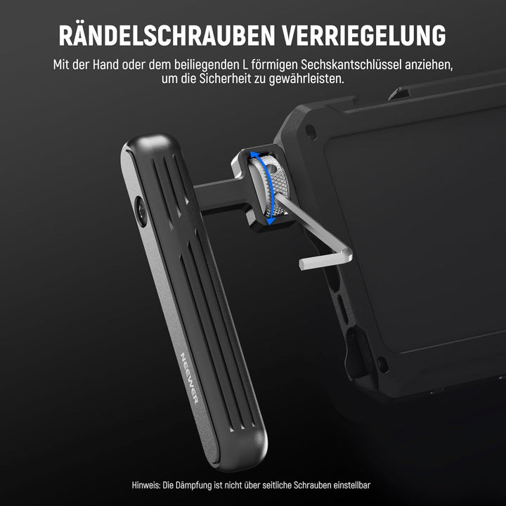 NEEWER 2er Pack drehbarer Seitengriff/Obergriff,Aluminiumgriff nur für iPhone 15 Samsung S22 S23 Tel