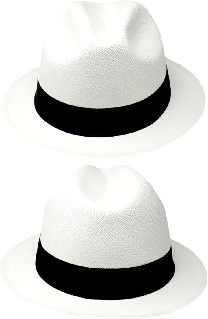 Gamboa Fedora Panama Hut Herren und Damen Sommer Strohhut Panamahut Sonnenhut UV-Schutz UPF50+, 60 W