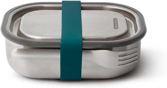 black+blum Lunchbox Edelstahl 600ml | Ozean | 3-in-1 | Vakuumverschluss- 100% auslaufsicher | inkl.