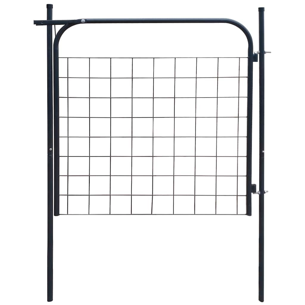 vidaXL Gartentor 100x100 cm Metalltor Zauntor Gartentür Pforte Hoftor Garten Anthrazit, Anthrazit