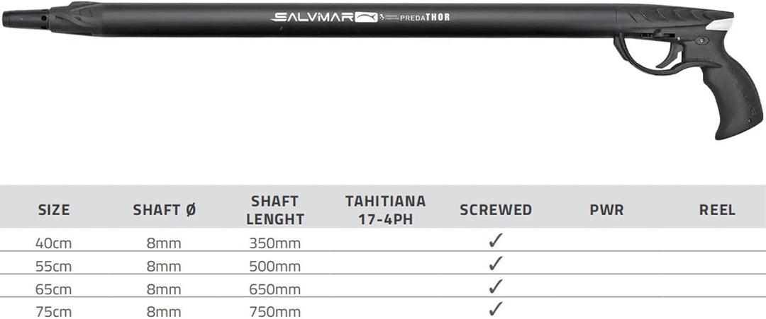 SALVIMAR Unisex-Adult Predathot Rock Pneumatic Arbalete, Schwarz, 55