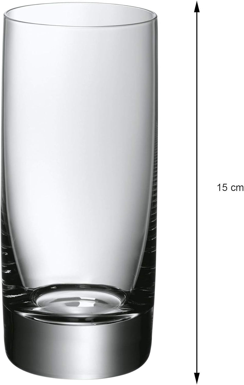 WMF Easy Longdrinkgläser Set 6-teilig, Cocktailglas 350ml, Kristallglas, spülmaschinengeeignet, bruc