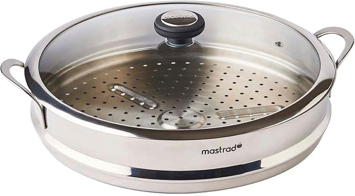 Mastrad Dampfkorb mit Deckel - Passt zum O’Wok Gourmet -Gesunder und schneller Garkorb + Deckel-32 C