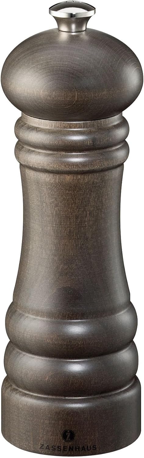 Zassenhaus 20120 Pfeffermühle "Berlin" 18 cm, Buche dunkel gebeizt Dark Beech Wood 18cm, Dark Beech