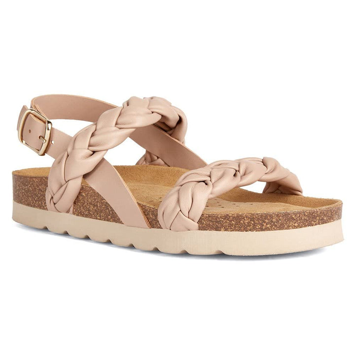Geox Mädchen D Brionia High Sandal 36 EU Nude, 36 EU Nude