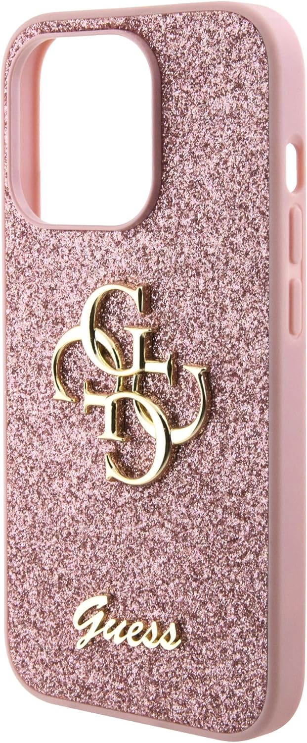 CG MOBILE Guess Fixed Glitter Hülle für iPhone 15 Pro Max (Pink) rose, rose