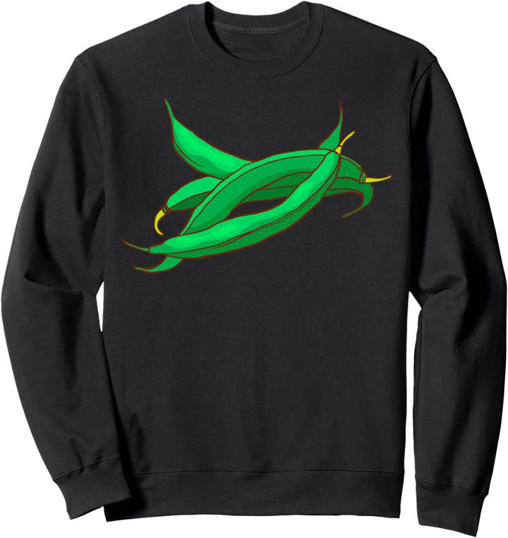 Grüne Bohnen Brechbohnen Gemüse Vegetarisch Vegan Vegetarier Sweatshirt