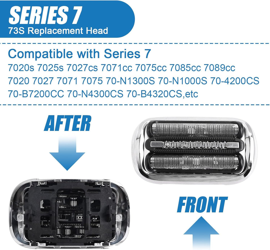 Scherkopf 73S Series 7 kompatibel mit Braun Serie 7, Ersatzkopf 73S Rasierkopf Series 7 Ersatzschert