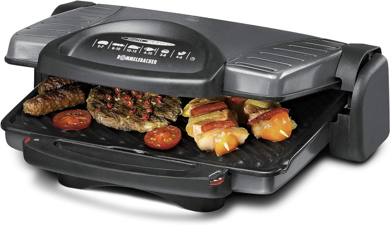 ROMMELSBACHER Multi Grill KG 1800 – flexible Höhenverstellung, komplett aufklappbar, stufenlos regel