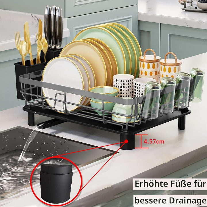 Geschirr Abtropfständer Abtropfgestell Geschirr Metall Geschirrkorb für Spüle Geschirrtrockner Abtro