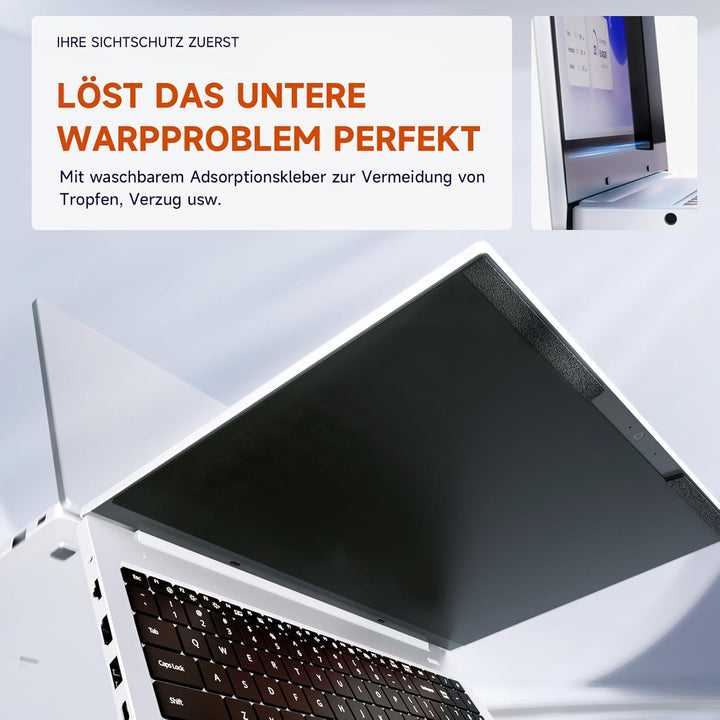 Magnetischer sichtschutz für 14 Zoll Laptop 16:9, Abnehmbarer Sichtschutzfolie, Anti Blaulicht Blend