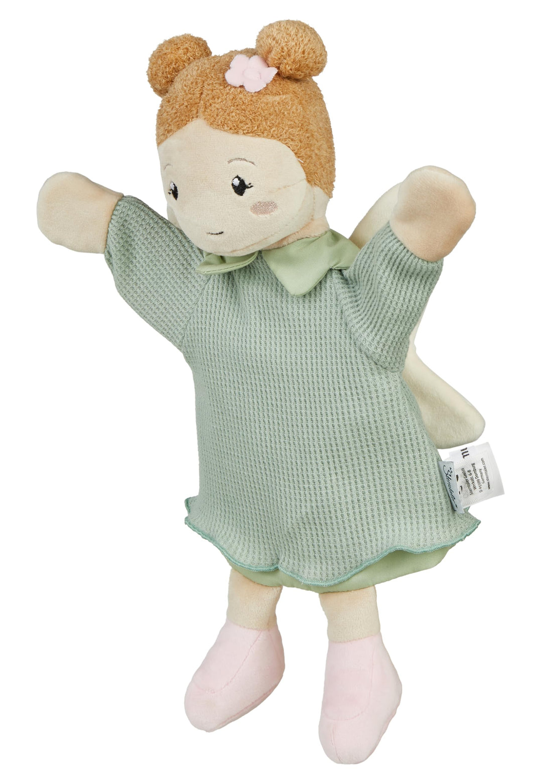 Sterntaler Handpuppe Waldfee aus weichem Flausch, Kinder- und Babyspielzeug, Kopf wattiert mit Polye