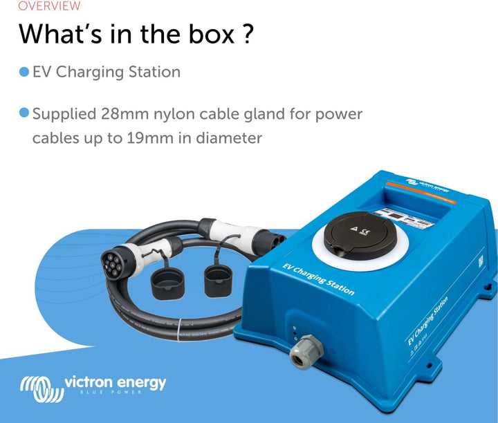 Victron Energy EV-Ladestation, 170-265 VAC 22 kW, Ladegerät für Elektrofahrzeuge, Wi-Fi- und Bluetoo