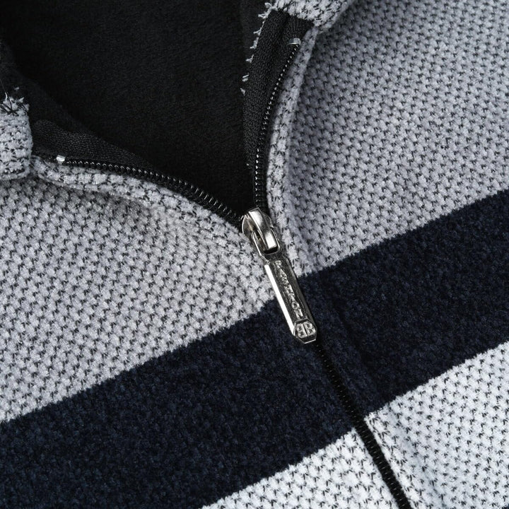 YOUTHUP Herren Strickjacke mit Kapuze Fleece Gefüttert Winter Cardigan Strick Fleecejacke Reissversc