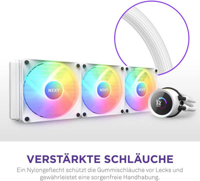 NZXT Kraken 360 RGB - RL-KR360-W1-360mm AIO CPU Wasserkühlung - 1,54'' LCD Display 240x240-3x120mm C