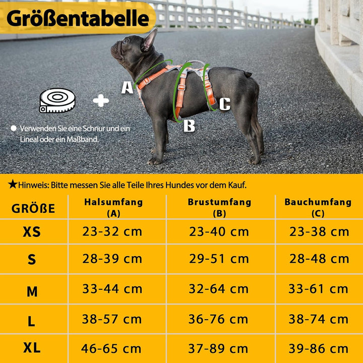 Huntboo Ausbruchsicheres Geschirr, No Escape Hundegeschirr,Reflektierendes Geschirr mit Gepolstertem