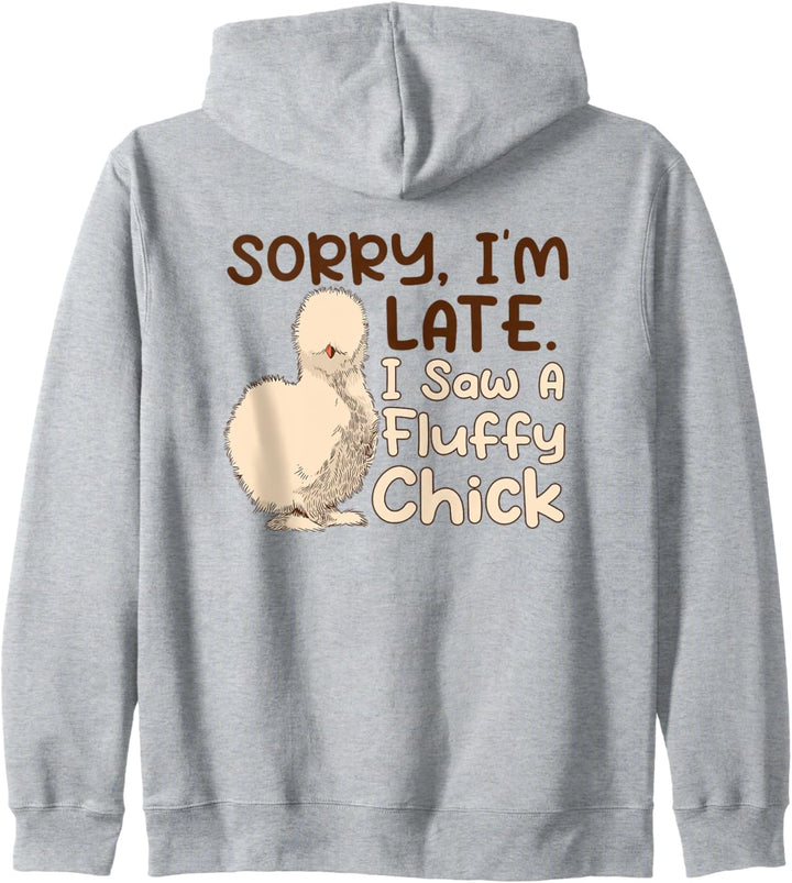 I Saw A Fluffy Chick, Silkie Chicken Siamesisches Seidenhuhn Kapuzenjacke