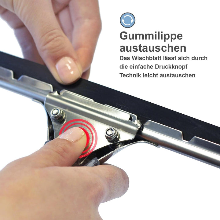 Profi-Fensterabzieher (25cm) von LEWI - Fensterwischer für kleine Fenster &amp; Ecken - streifenfreies E