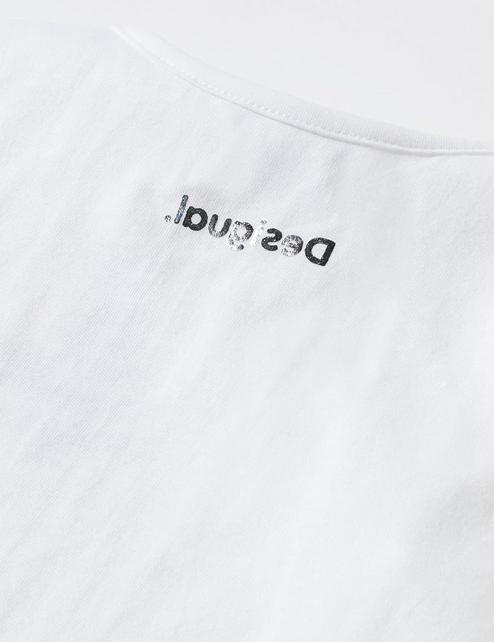 Desigual Girls TS_Munich T-Shirt, White, 3/4