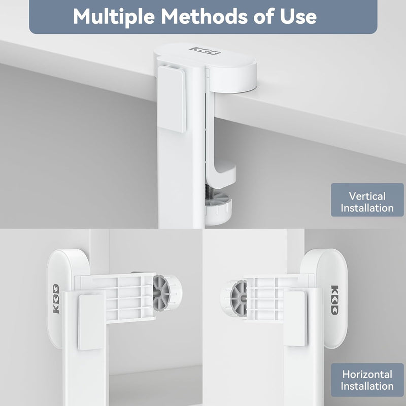 KDD 2-in-1 Kopfhörer Ständer mit GetränkeHalter - Desktop unter Clip schwenkbarer Headset Halterung