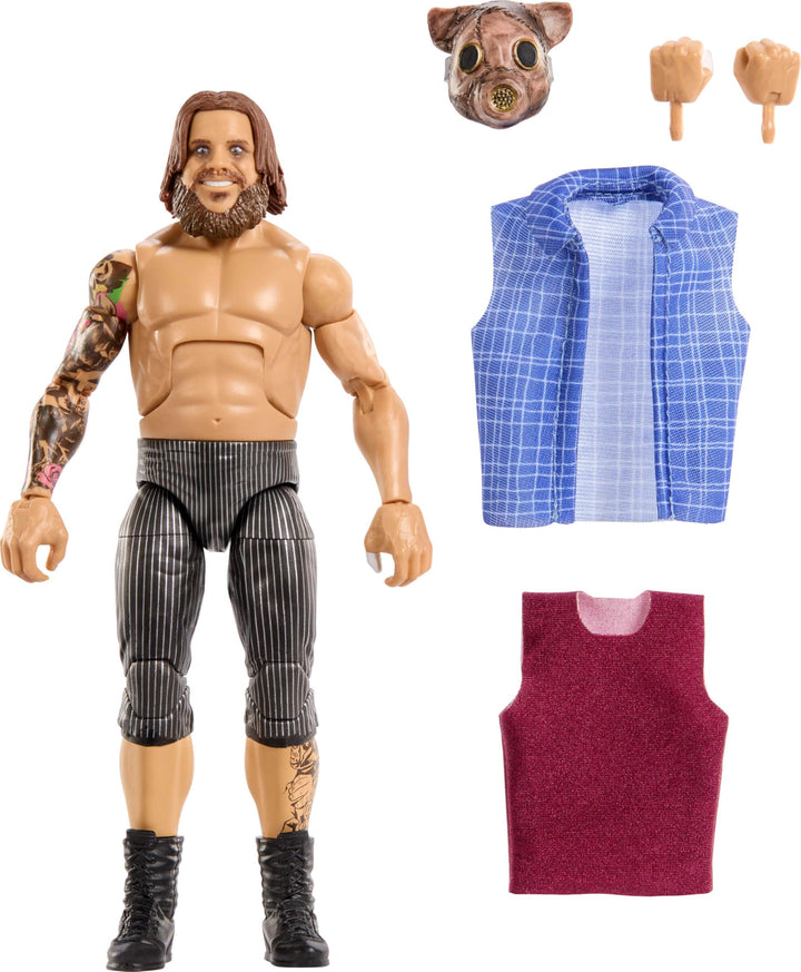 Mattel WWE Elite Actionfigur & Zubehör, Serie #120, 15,2 cm grosses Sammlerstück Joe Gacy mit 25 Gel