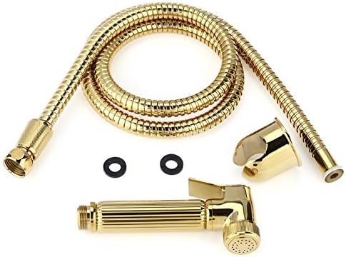 FTVOGUE Hand gehalten Bidet Sprayer Edelstahl Spritze massivem Messing Wandhalterung Dusche Head WC-