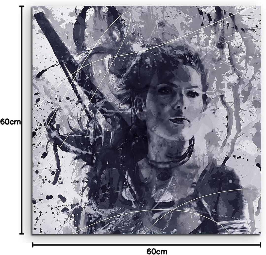 Rise of The Tomb Raider Art 60x60cm - Wandbild als Kunstbild Malerei Fotoleinwand fertig auf Keilrah