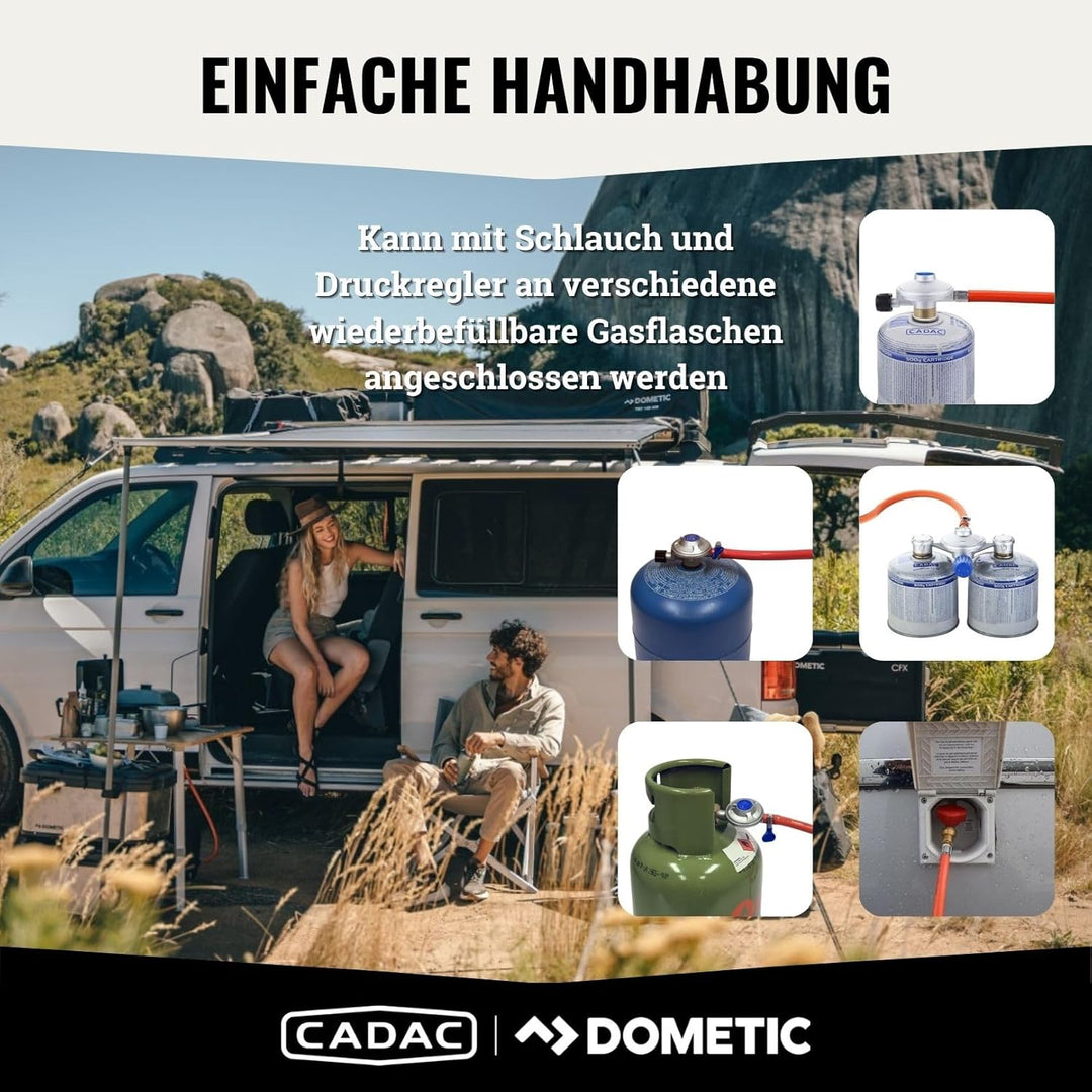 CADAC - 1 Cook Turbo FFD Stove - 50mBar - Grillen - Tragbare Grills - Kochfläche aus Edelstahl - Ink