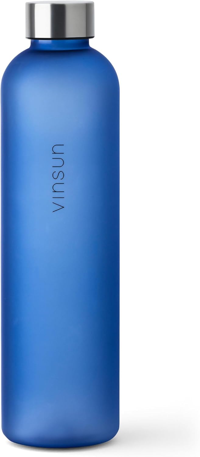 VINSUN Trinkflasche 650ml, 1000ml, 1500ml - auslaufsicher, Kohlensäure geeignet, BPA frei, Tritan -