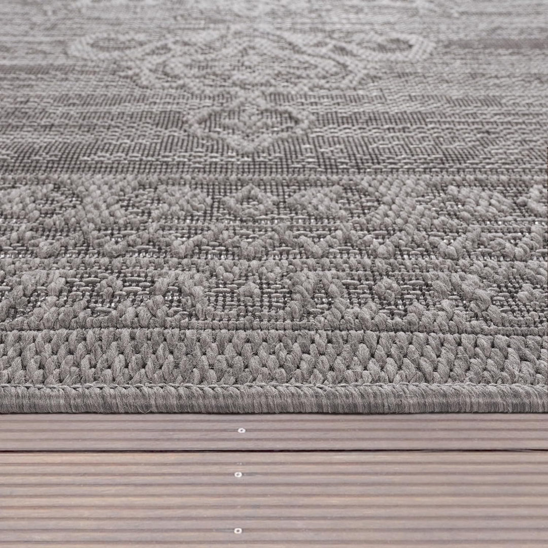 Paco Home Outdoor Teppich Wetterfest Balkon Küche Wohnzimmer Orientalisches Muster Mit Ornamente 3D