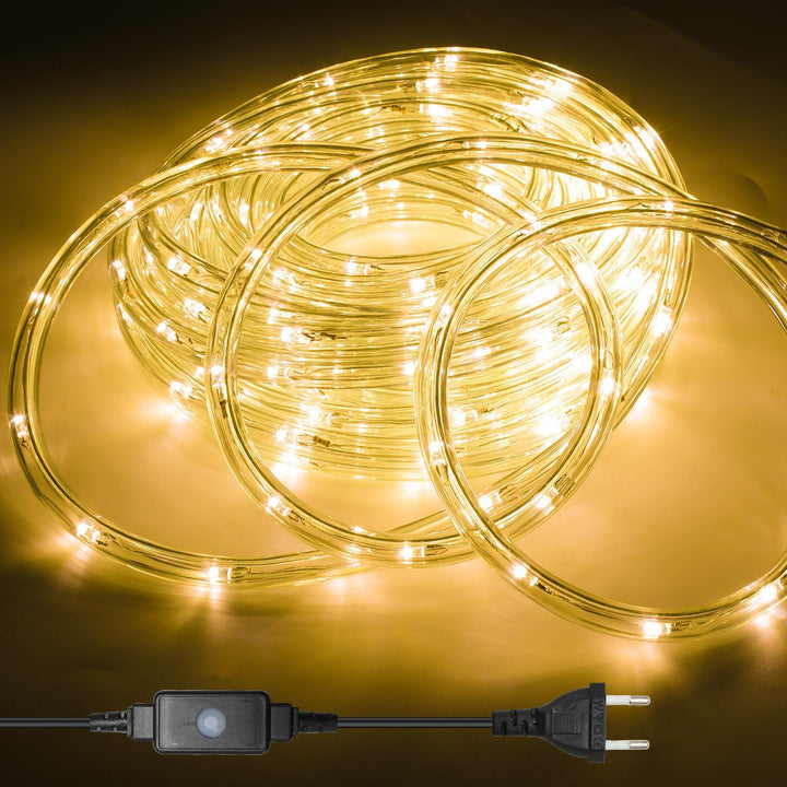 Gimisgu Lichterschlauch Aussen 30m Led Schlauch Warmweiss 720 Led Lichtschlauch mit Timing Controlle