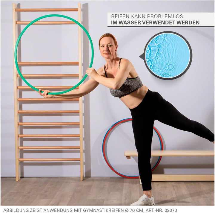 Gymnastikreifen aus Kunststoff, 4er-Set, ø 60 cm Grün, Grün