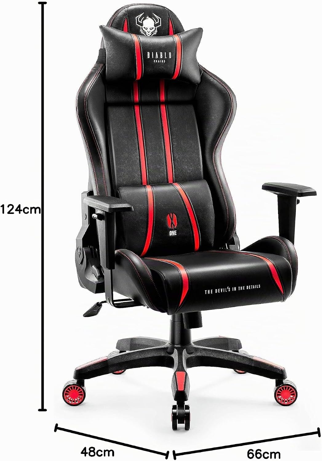 Diablo X-One 2.0 Gaming Stuhl Gamer Chair Bürostuhl Schreibtischstuhl Verstellbare Armlehnen Ergonom