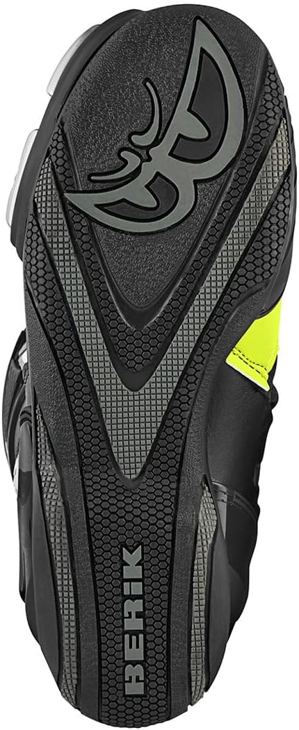 Berik Donington Motorradstiefel, schwarz/neon-gelb, 48 48 EU Schwarz Neon Gelb, 48 EU Schwarz Neon G