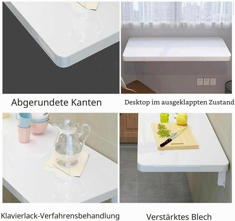 HFFAIWM Klappbarer Wandtisch，Wandtisch, klappbar, Wandtisch, Wandtisch, Kleiner Raum, schwimmend, kl