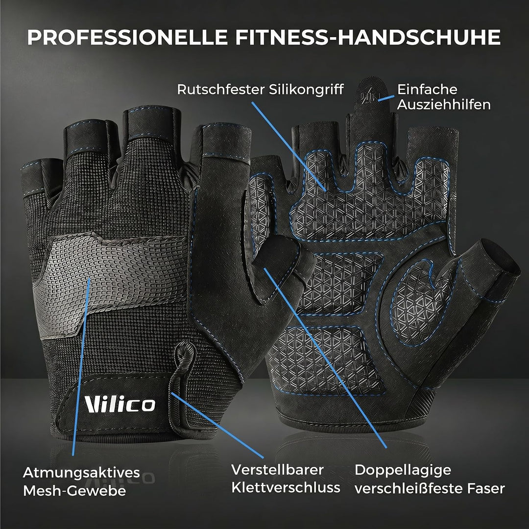 Fitness Handschuhe für Damen und Herren, Sporthandschuhe für Gewichtheben,Crossfit,Gym,Krafttraining